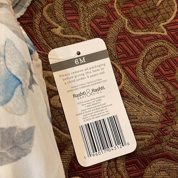 Baby Starters kids dress size 6 months matching socks & bow NWT price is firm - Picture 11 of 11